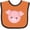 Orange and Black, variant on Inktastic Cute Pig, Little Pig, Piggy, Pink Pig Boys or Girls Baby Bib