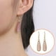 thumbnail image 3 of 1 par de pendientes colgantes en forma de gota de agua, accesorios de joyería, suministro a juego de ropa, gota de oreja de aleación clásica Ropa, zapatos y accesorios Miscelánea Rosa oscuro Jumpingount AP009625-08B, 3 of 6