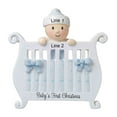 thumbnail image 4 of Personalized Babys First Christmas Ornament 2024 - My First Christmas Ornament - Baby Boy Crib First Christmas Ornament Blue 1st Christmas Baby Ornament - Free Customization, 4 of 10