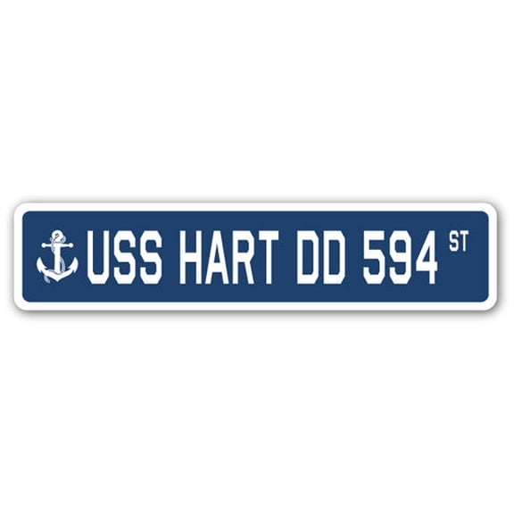 USS HART DD 594 Street Sign us navy ship veteran sailor gift
