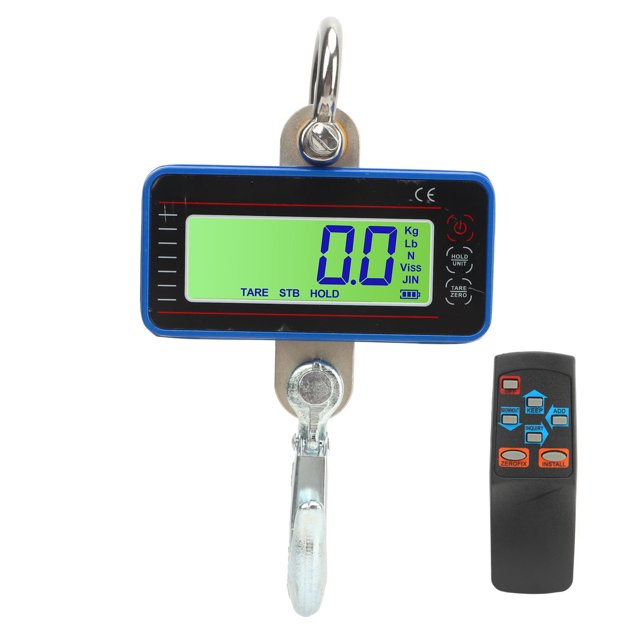 Báscula Electrónica Para Grúa, Peso De Medición, 1000 Kg, Resistente, Digital, Portátil, Control Remoto Inalámbrico, Alta Precisión, Carcasa De Aluminio Azul, Acero De Aleación