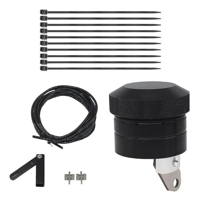 Engrasador de cadena de motocicleta, sistema de lubricación de motocicleta, copa de tanque de aceite de depósito de líquido de aluminio, engrasador de Negro DYNWAVEMX engrasador de cadena