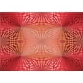 thumbnail image 1 of Ahgly Company Tapis d'Intérieur Lavables en Machine, Rectangle Rouge Transitionnel, 4' x 6', 1 of 7