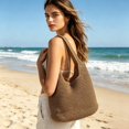 thumbnail image 2 of ibiyuan Purses For Women Crossbody Bag Solid Color Handwoven Large Capacity Beach Shoulder Tote Bag Lightweight Daily Carryall Mom Birthday Gifts, 2 of 5