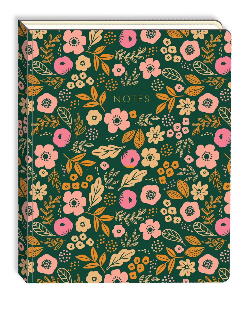 Class Act Stationery Floral Book Bound Paper 10"x8" Journal, 100 CR Sheets