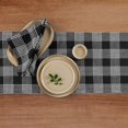 thumbnail image 3 of SHIQI-Linen Plaid Table Runner 72 Inches Long - 100% Pure Linen Black and White Glen Check Table Runner 14 x 72 Inch - Handcrafted and Machine Washable Fabric, 3 of 4