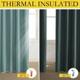 thumbnail image 5 of NICETOWN 100% Blackout Curtains for Living Room Faux Linen Thermal Insulated Solid Modern Grommet Drapes, W52 x L84, Stone Blue, Set of 2, 5 of 8
