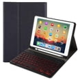 thumbnail image 1 of CAROOTU Clavier Étui en Cuir Rétroéclairé Folio Couverture Clavier Sans Fil Bluetooth pour iPad 10.2 2019, 1 of 6