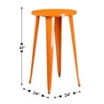 thumbnail image 5 of Flash Furniture James Commercial Grade 24" Round Orange Metal Indoor-Outdoor Bar Height Table, 5 of 10