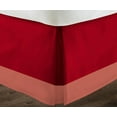 thumbnail image 3 of D.N.G. BEDDINGS 1 Piece Split Corner Two Tone Tailored Bed Skirt, Olympic Queen Size 8 Inch Deep Pocket, 800 Thread Count, 100% Egyptian Cotton, Solid Red/Brick Red Color., 3 of 3