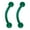 Green, variant on Pair of Curved Barbells Ion Plated Surgical Steel 16g Sold in pairs