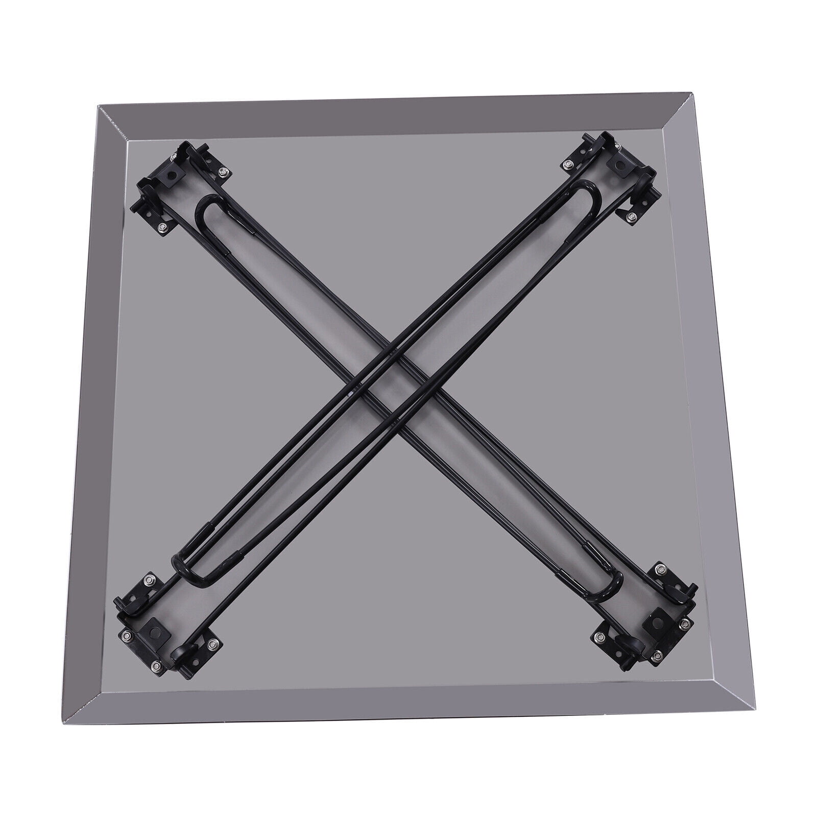 Miumaeov Fire Pit Heat Deflector Outdoor Square Fire Pit Cover Stainless Steel 26''X26''
