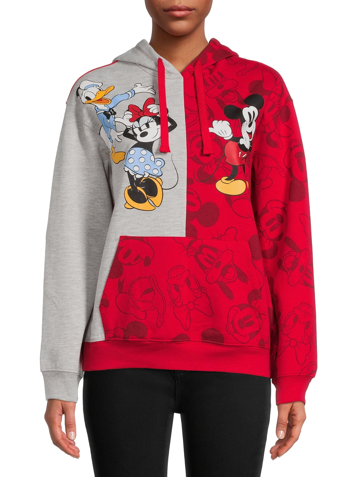Disney's Mickey Mouse and Friends Women's Graphic Fleece Hoodie -  
