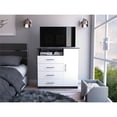 thumbnail image 2 of TUHOME Peru 4 Drawer Dresser - White / Ash Engineered Wood - For Bedroom, 2 of 7