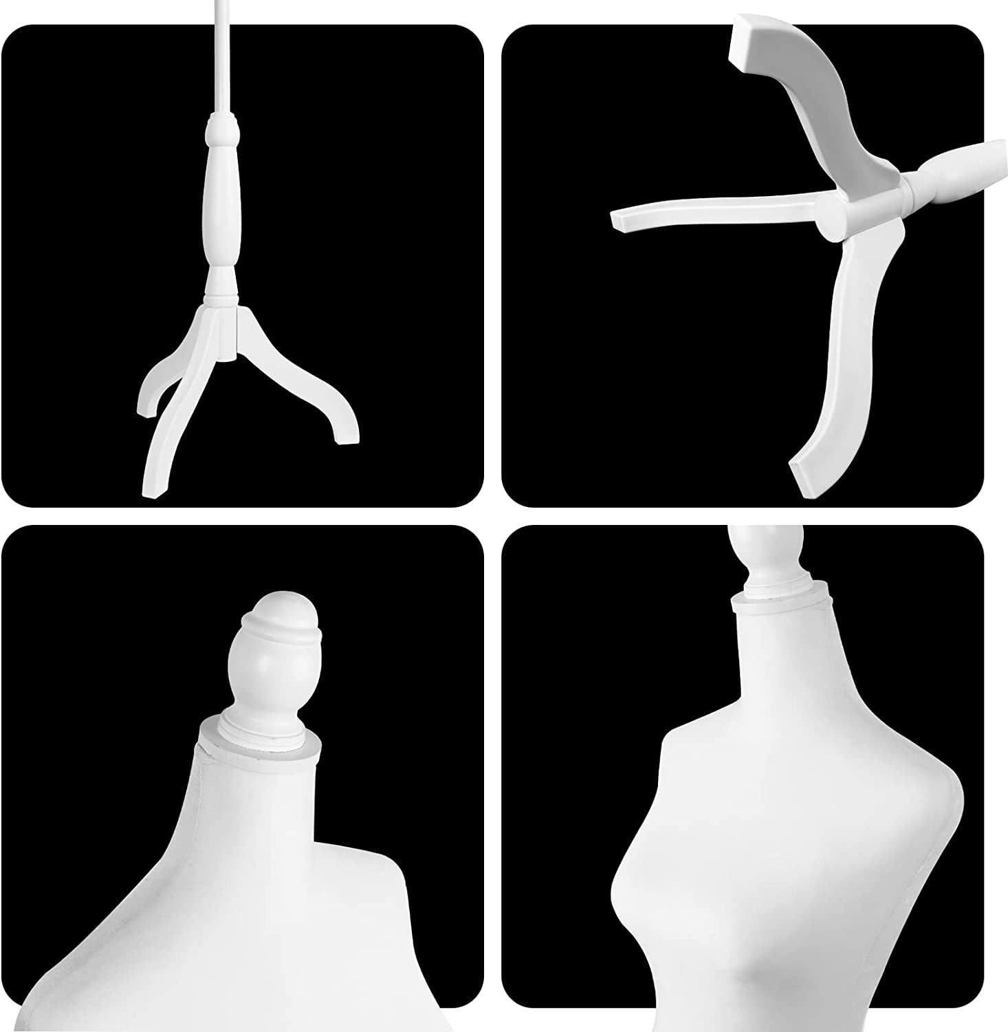 FreeLung Female Dress Form Mannequin Torso Body (White)