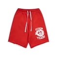 thumbnail image 4 of Pantalones cortos de mezclilla con estampado de lágrimas Kapok, pantalones cortos de verano con el mismo estilo para hombres y mujeres, envío directoGris, 4 of 5