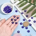 thumbnail image 6 of 41pcs 10mm Blue Flat Round Handmade Evil Eye Glass Lampwork Beads Charms Spacer Beads, 6 of 6