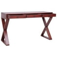 thumbnail image 3 of vidaXL Computer Desk Study Writing Desk Home Office Table Solid Wood Mahogany, 3 of 23