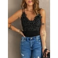 thumbnail image 3 of Asyoly Womens Top Summer V Neck Spaghetti Strap Lace Camisole Casual Sleeveless Tank Tops Shirts S-2XL, 3 of 7