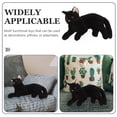 thumbnail image 3 of Figura realista de gato negro, peluche suave para niños, ideal como almohada decorativa para fiestas de cumpleaños o Halloween., 3 of 7