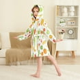 thumbnail image 4 of FORMRS Kids Bathrobe Unisex Hooded Robe Toddler Pajamas Sleepwear, Size 2-3T, White Vegetables Pattern, 4 of 7
