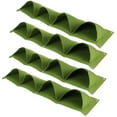 thumbnail image 2 of Macetero de Pared Vertical para Colgar al Aire Libre de 4 Piezas Bolsa de Cultivo de Plantas de 4 Bolsillos Plantador de jardín de Fieltro degradable Reutilizable montado en la Pared(Verde) Ecomeon no, 2 of 6