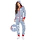 thumbnail image 4 of Pijamas de Navidad Onesis para mujer, una pieza con capucha, patrón de Papá Noel, ropa de dormir acogedora para adultos, monos, ropa de casa, Otoño Invierno, nuevos de abrigo, 4 of 4
