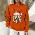 thumbnail image 5 of Snorda Sweatshirt for Women Graphic Christmas Sweatshirt Long Sleeve Crewneck Tops Womens Casual Loose Comfy Pullover Hoodies for Daily Wear Outdoors Looks, 5 of 8