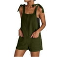 thumbnail image 2 of POROPL Shorts for Women Fashion Loose Wide Leg Shorts with Pockets Lace-Up Jumpsuit Short, 2 of 9