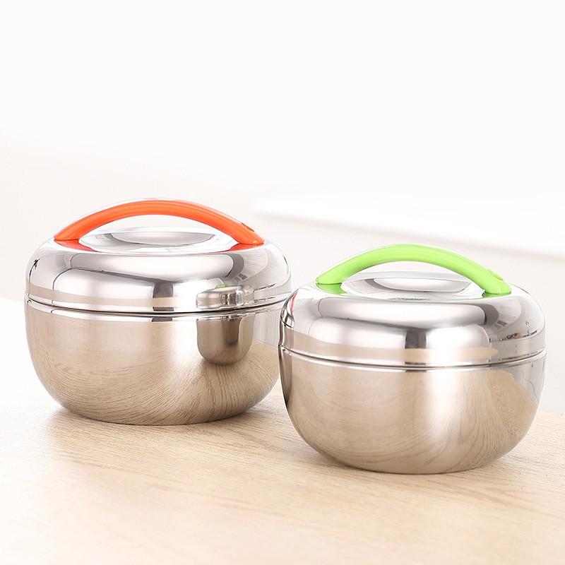 Thermal Insulated Food Hot Container Handle Stainless Steel Lunch Box