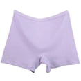 thumbnail image 2 of Women's Elderly Casual Loose Underwear Soft Lightweight Breathable Relaxed Panties Full Coverage Boxer Briefs Light Purple 2XL, 2 of 3