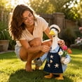 thumbnail image 5 of 23 Inch Porch Goose Outfit Set Fabric Garden Patio Decoration Seasonal Yard Ornament for Outdoor Courtyard Display, 5 of 7