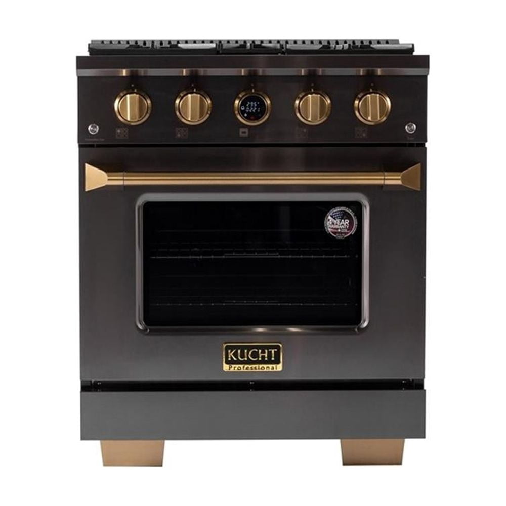 Pemberly Row 30" 4.2 cu. ft. Dual Fuel Range for Natural Gas in Titanium Steel