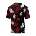 thumbnail image 5 of Halloween Shirts for Men Witch Hat Bat Print Crew Neck Spooky T-Shirt Castle Graphic Short Sleeve Casual Scary Costumes 3XL, 5 of 6