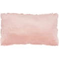 thumbnail image 5 of Nourison Faux Fur Solid Blush Decorative Throw Pillow , 14" x 24", 5 of 5