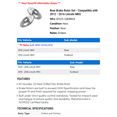 thumbnail image 2 of Rear Brake Rotor Set - Compatible with 2012 - 2016 Lincoln MKS 2013 2014 2015, 2 of 2