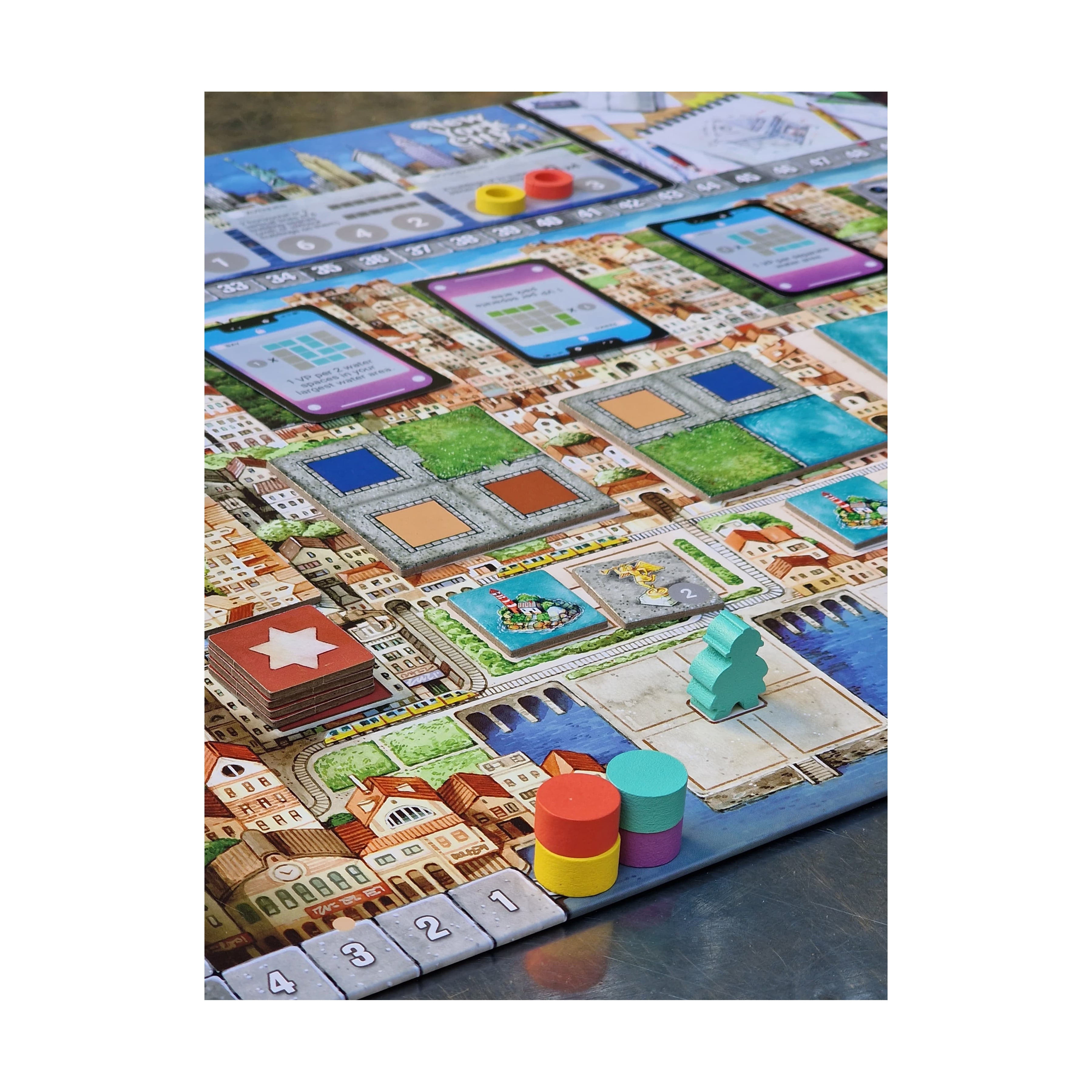 Devir - Cities Urban Planning Board Game for 2–4 Players Ages 10+, City Building Strategy Tabletop Game, 35-Minute Playtime