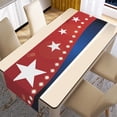 thumbnail image 4 of Chmadoxn 4th of July Table Runner, Independence Day Table Runner Dresser Scarves, July 4th Non-Slip Rectangle Burlap Decor for Home Stars Red and White Check Plaid Tablecloth, 4 of 8