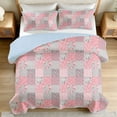 thumbnail image 3 of Davulos Plaid Patchwork Quilt for Twin Bed,2 Pieces Reversible Microfiber Summer Bedspread Coverlet Bedding Set for All Season(1 Quilt,1 Pillow Shams), 3 of 9