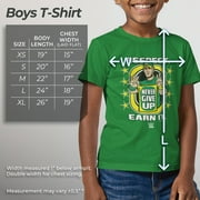 WWE John Cena Respect Earn It Boys Graphic Tee, Kelly Green, Medium