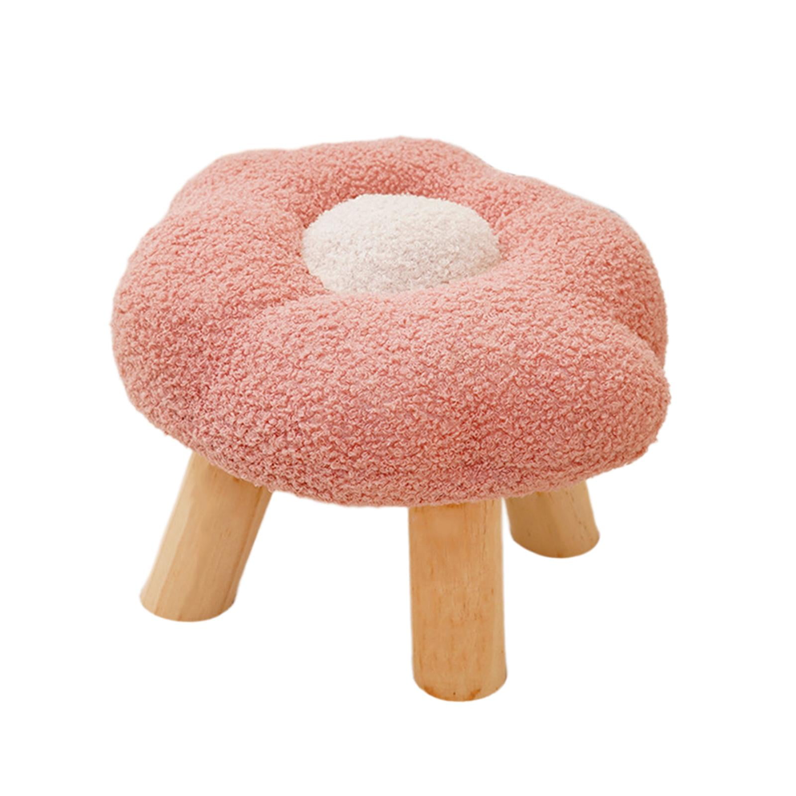 Small Foot Stool Foot Rest with Wooden Leg Non Slip