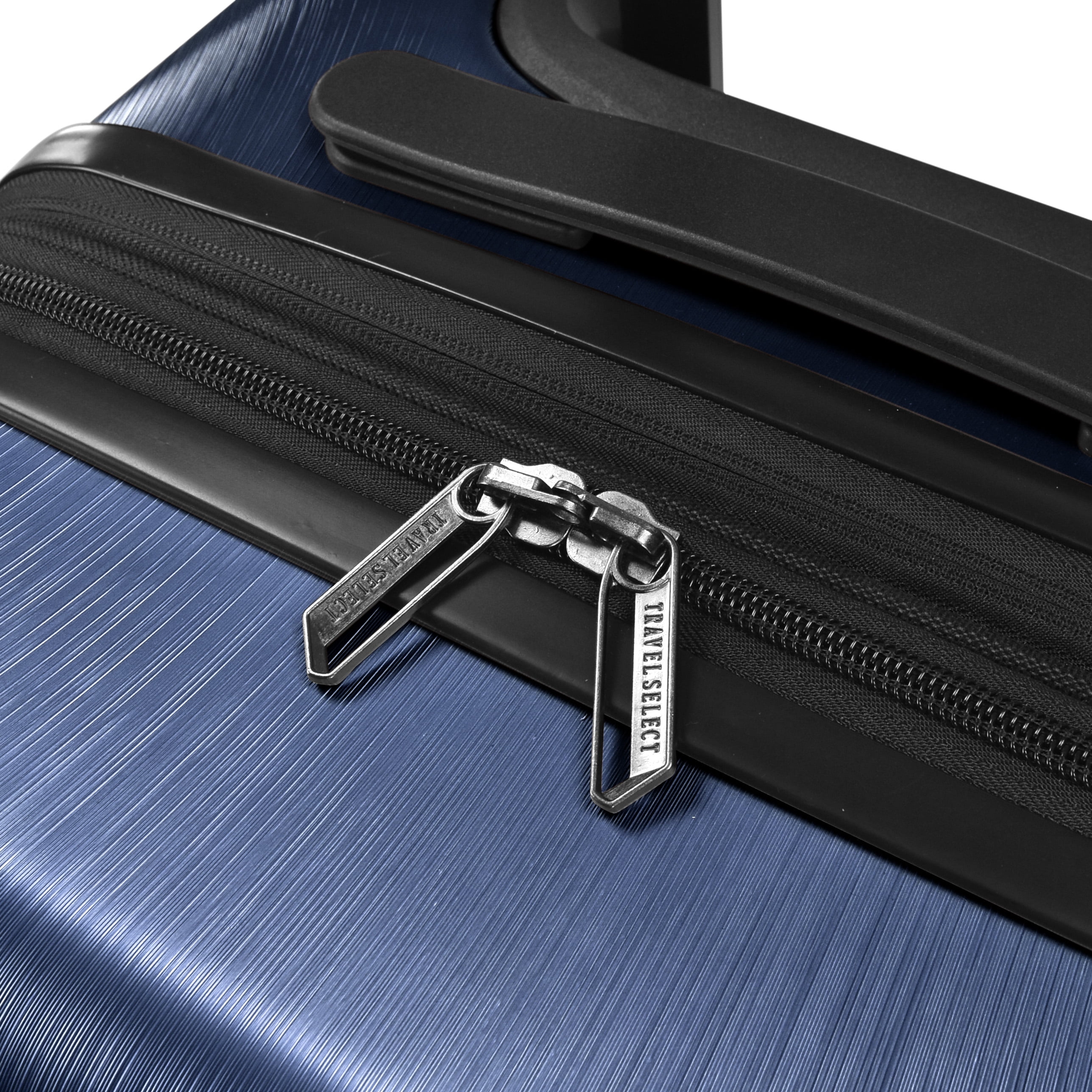 Travel Select Sunny Side Hardside Spinner Luggage with Spinner Wheels, Navy, 26" Medium Checked
