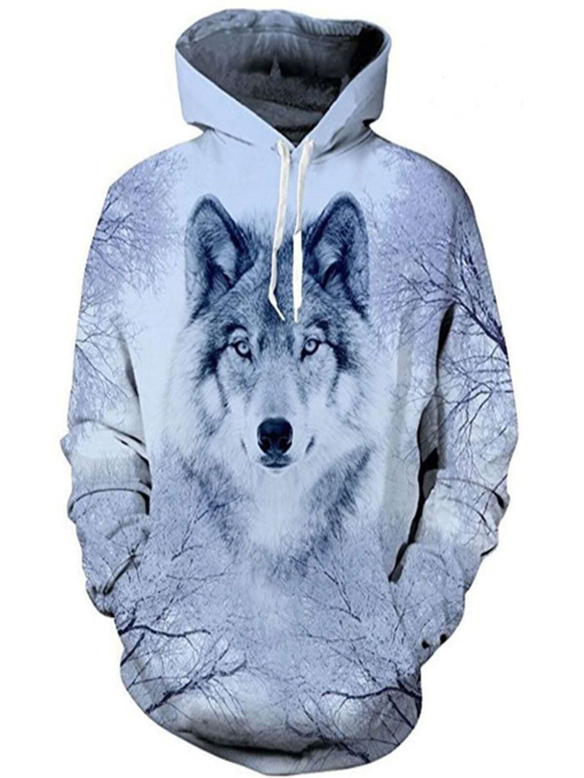 Zipper Hoodie 3D Wolf Sweatshirt Jacket Mens Casual High Autumn Outwear Unisex Tracksuit