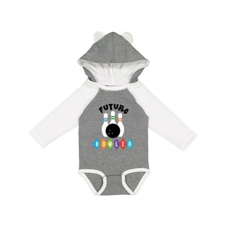 

Inktastic Future Bowler Bowling Pins Gift Baby Boy or Baby Girl Long Sleeve Bodysuit