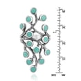 thumbnail image 4 of Dramatic Flowing Nature Vines Green Simulated Turquoise Sterling Silver Ring-9, 4 of 5