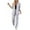 *Gray, variant on Women's Plus Size 2 Piece Blazer Set,Ladies Long Sleeve Jacket and Wide Leg Pants,Fashion Business Outfit for Women,Khaki,Size XXL
