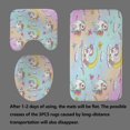 thumbnail image 4 of 4PCS Cute Colorful Unicorn Shower Curtain Sets with Rugs, Waterproof Fabric Rainbow Shower Curtain, Cartoon Butterfly Moon Star Love Cloud Kawaii Teen Girls Kids Bathroom Decor, Daughter Gifts, 4 of 7
