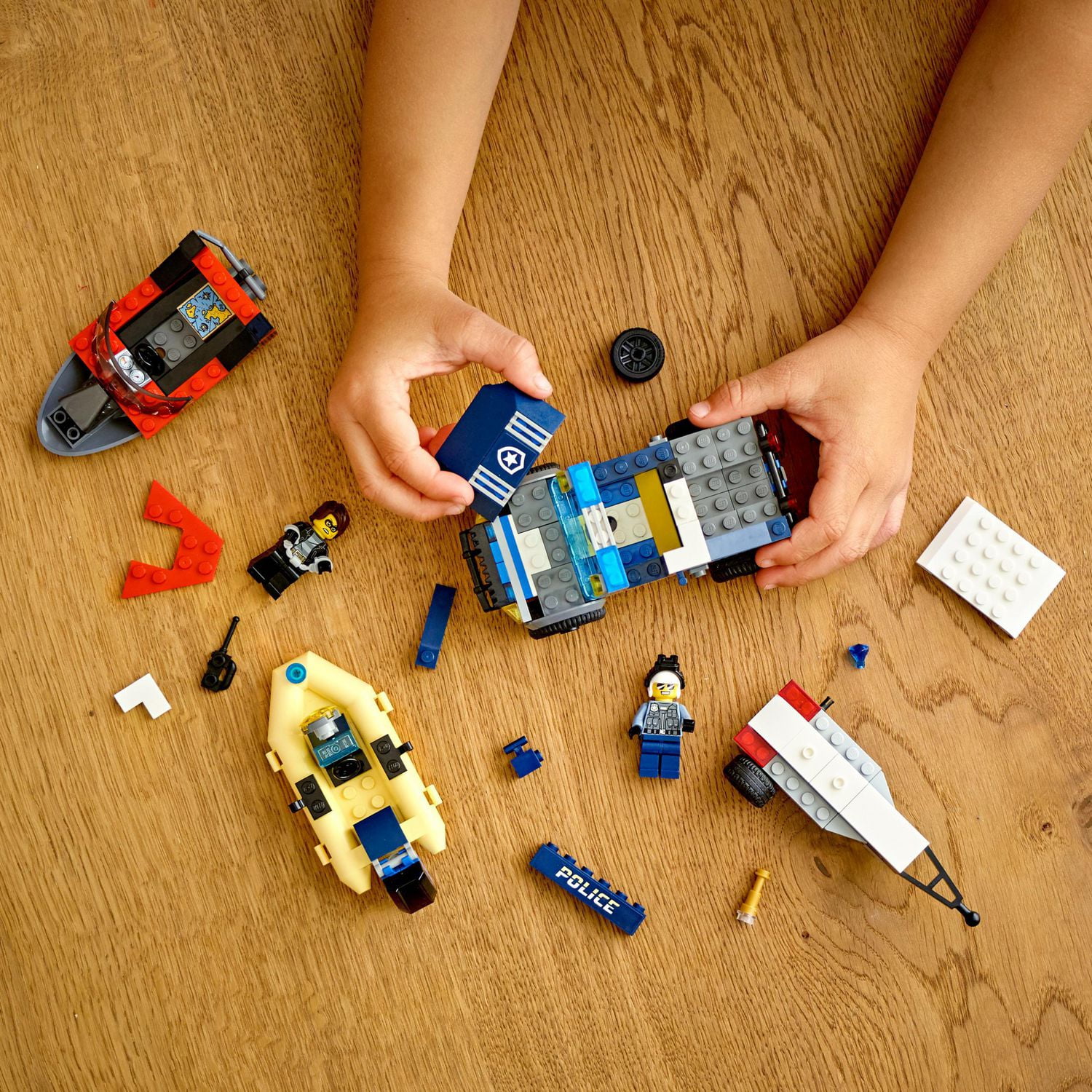 Lego city police boat transport sale