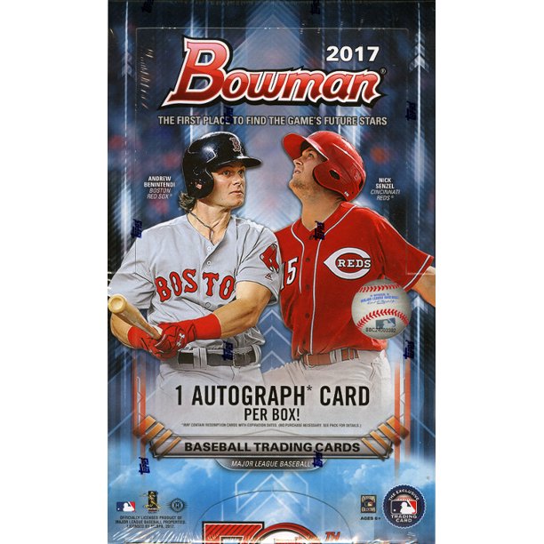 2017 Bowman Baseball Cards Hobby Packs Box 24 Hobby Packs Per Box