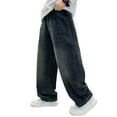 thumbnail image 6 of KEXE Black Jeans For Boys Boys Size 7 Clothes Boys Jeans Baggy Straight Leg Elastic Waist Loose Denim Pants With Pockets 9-10 Years, 6 of 9